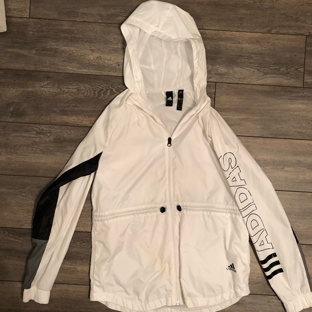 Small Adidas Windbreaker White